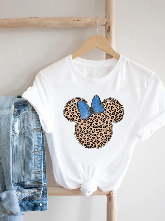 Women's T-Shirt Minnie`s denim bow by ToroModa  https://www.toromoda.com/products/women-s-tshirt-minnie-s-denim-bow  Women's T-shirt with round neckline and free cut. Combines well with elegant, sporty-elegant and casual wear. The t-shirts falls freely on the body.