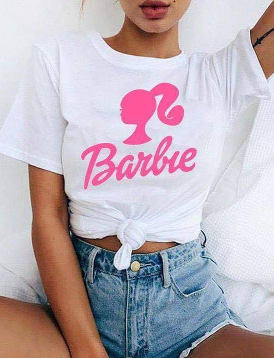 Barbie head DTG  https://www.toromoda.com/products/t-shirt-barbie-head  Women's T-shirt with round neckline and free cut. The material of the T-shirt is extremely soft and provides maximum comfort during the summer days. Combines well with elegant, sporty-elegant and casual wear. The t-shirts falls freely on the body.The T-shirt is made of 100% cottonRecommended washing temperature 30 °