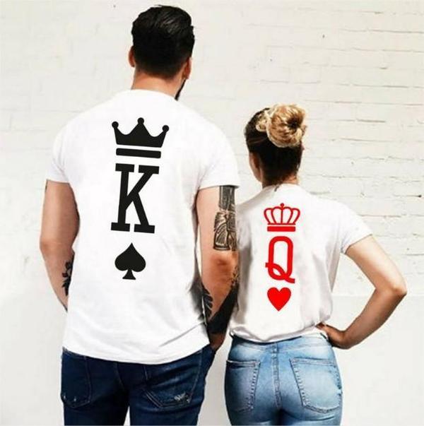 T-shirts pour couples King & Queen Card – ToroModa